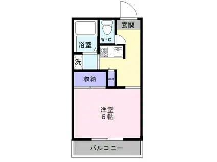 GROWING(1K/3階)の間取り写真