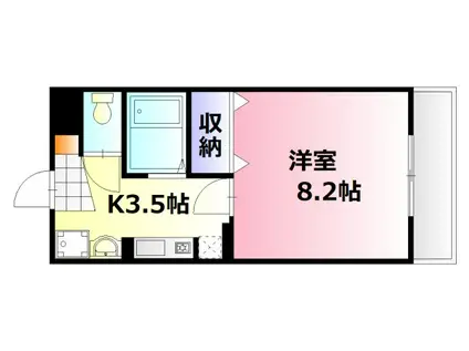 ユーミ―南観音(1K/2階)の間取り写真