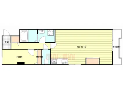 ファミール甲南(1LDK/3階)の間取り写真