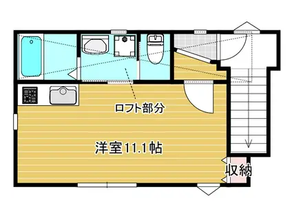 KOTI CLAIR(ワンルーム/2階)の間取り写真
