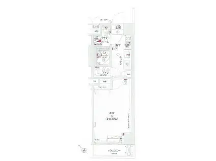 EXE大阪城東(1K/6階)の間取り写真