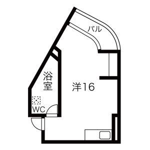 BAUWERK(ワンルーム/2階)の間取り写真