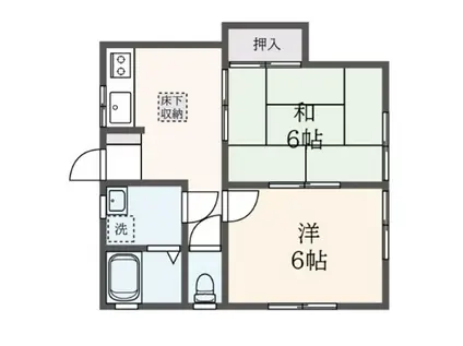 セイユウA(2DK/1階)の間取り写真