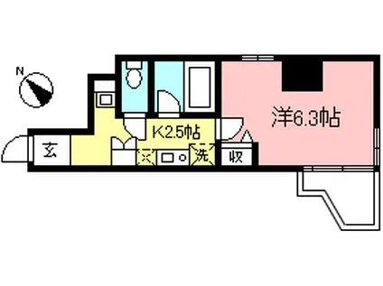 AXIS相模大野(1K/8階)の間取り写真
