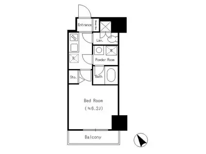 ドールマウスファイン(1K/3階)の間取り写真