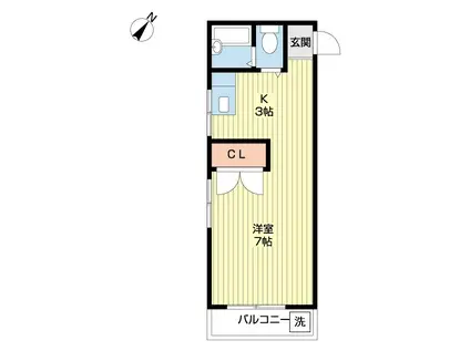 MAISON CRESSON I(ワンルーム/1階)の間取り写真