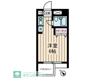 SAKURA館(ワンルーム/2階)の間取り写真