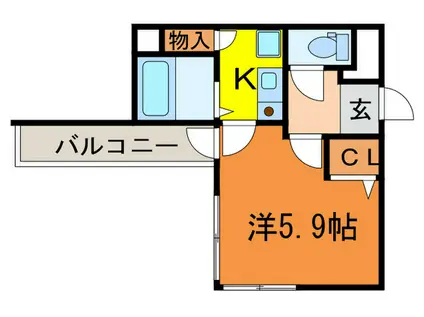 ロイヤルヒル神戸三宮II(1K/11階)の間取り写真