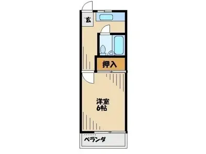 ザ・レジデンス中野(1K/1階)の間取り写真