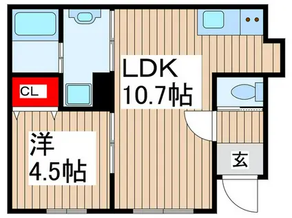 リーブルファイン宮本町(1LDK/1階)の間取り写真