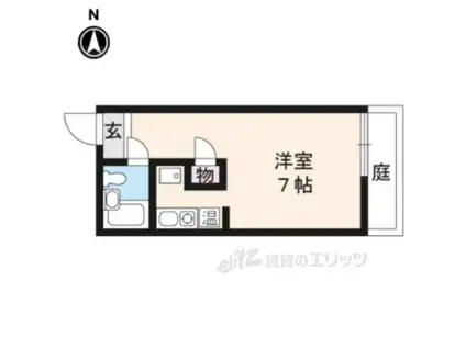 パインフィールド北白川2(1K/1階)の間取り写真