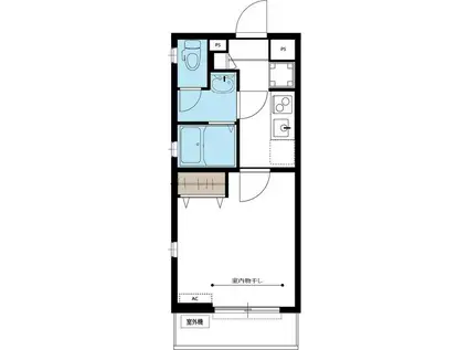 リブリ・絆(1K/2階)の間取り写真