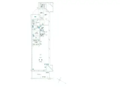 グリアス横浜・プルミエール(ワンルーム/6階)の間取り写真