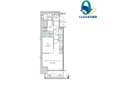 パークアクシス名古屋山王(1LDK/6階)の間取り写真