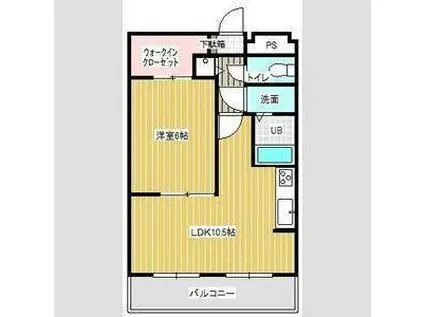 クアトロ(1LDK/1階)の間取り写真