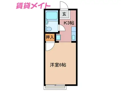 エポックエゲ5(1K/1階)の間取り写真