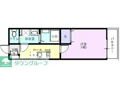 シャトーニイクラ(1K/2階)の間取り写真