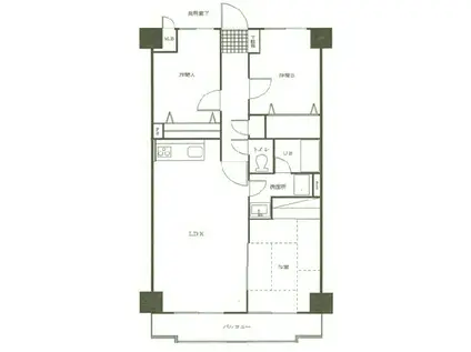 グレース伏見A・B(3LDK/5階)の間取り写真