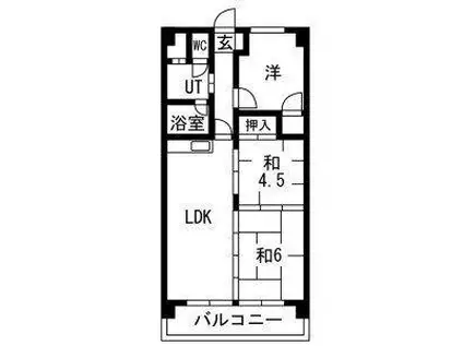 サクセス大喜(3LDK/2階)の間取り写真
