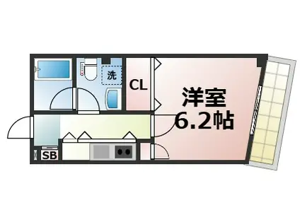 ワイズレジデンス北巽(1K/4階)の間取り写真