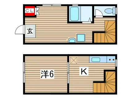 藤美ハウス3号棟(1K/1階)の間取り写真