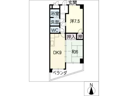 サンシャイン大森(2LDK/2階)の間取り写真