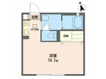 メゾン・シュクル(ワンルーム/1階)の間取り写真