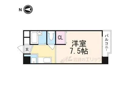 コートアネックス(1K/2階)の間取り写真