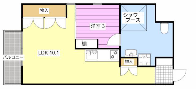アルコ14(1LDK/5階)の間取り写真