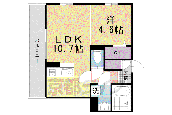 レガートII(1LDK/1階)の間取り写真