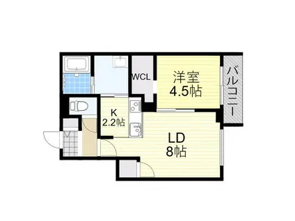 GIRAFFE KIKUSUI PREMIER(1LDK/2階)の間取り写真