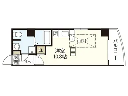 KATAYAMABLDG21(ワンルーム/10階)の間取り写真