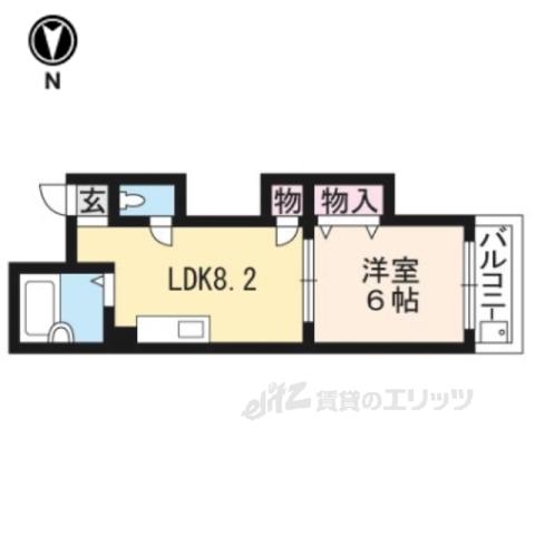 ミレイ大宮(1DK/3階)の間取り写真