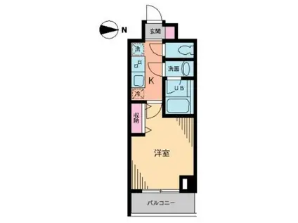 パロス・コート(1K/1階)の間取り写真