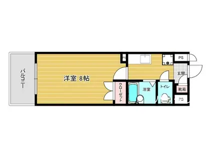 リファレンス薬院(1K/8階)の間取り写真