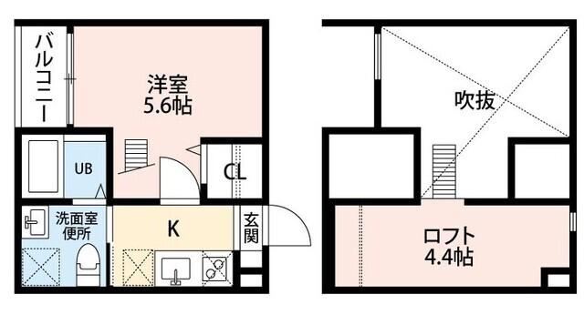 カーサ ベル 稲生(1K/1階)の間取り写真