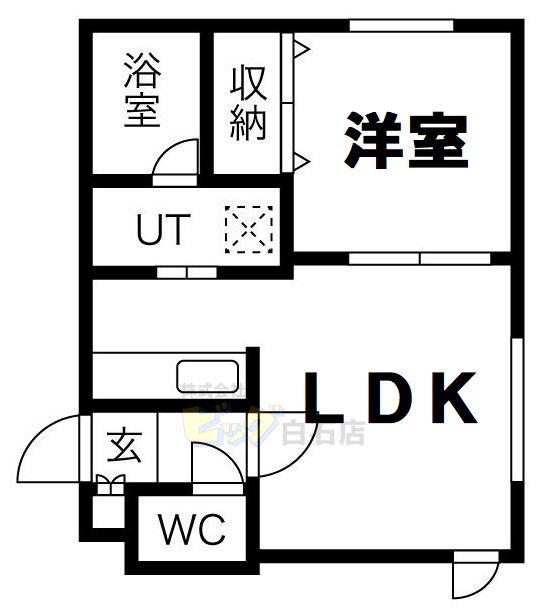EVERGREEN KIKUSUI(1LDK/4階)の間取り写真