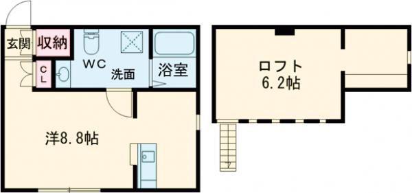 MAMAISON北六甲(1K/1階)の間取り写真