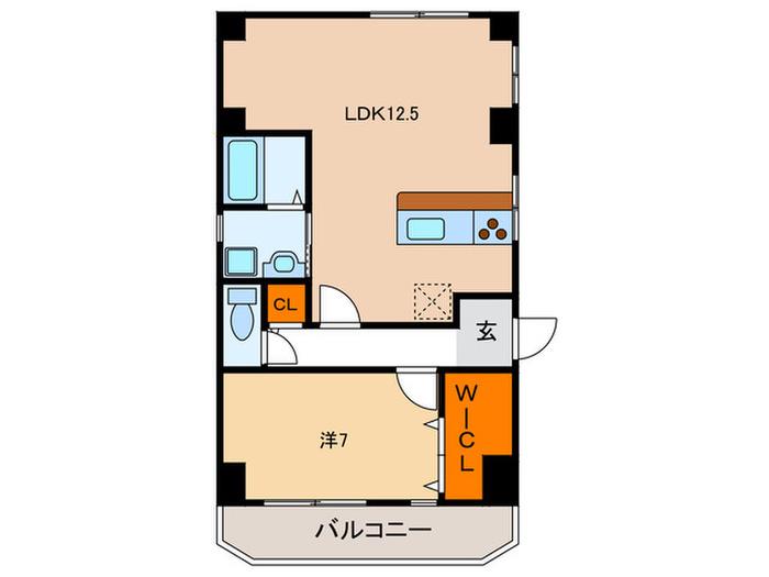 吉田マンション(1LDK/2階)の間取り写真