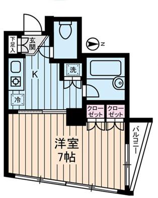 スターライト上池袋(ワンルーム/6階)の間取り写真