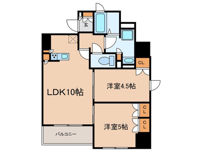 タスキプライムテラス本蓮沼(2LDK/2階)の間取り写真