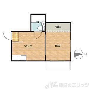 スタジオ108茨木(1DK/1階)の間取り写真