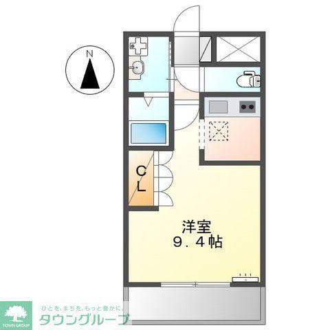 サンパティーク(1K/1階)の間取り写真