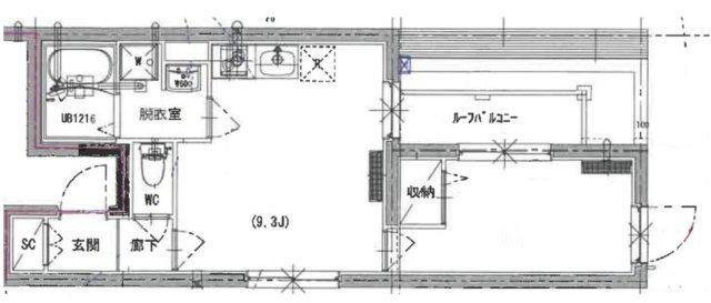 MELDIA RESIDENTIAL 北千住(1LDK/5階)の間取り写真
