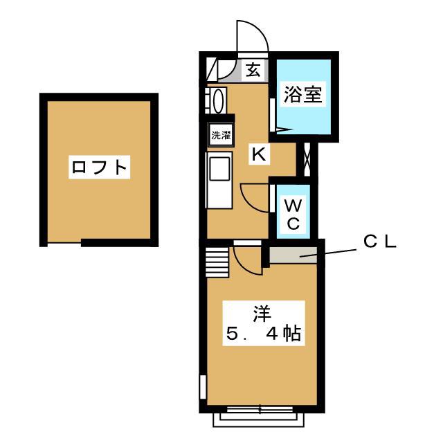 めぞん一刻(1K/2階)の間取り写真