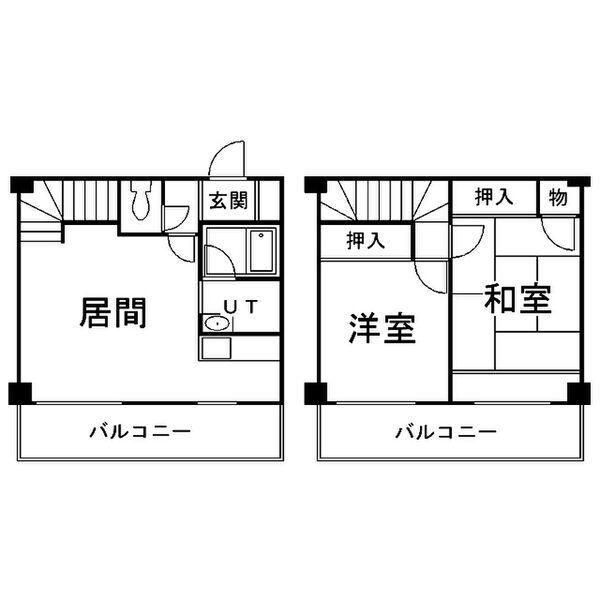 ミラネーゼ元町(2LDK/2階)の間取り写真