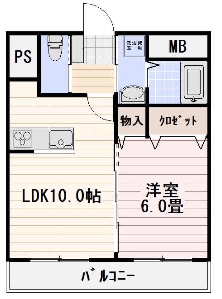 フォレストコート(1LDK/2階)の間取り写真