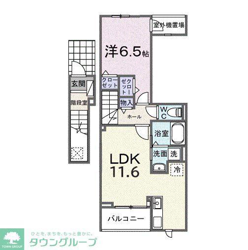 ミルト ブリッサ 大原(1LDK/2階)の間取り写真