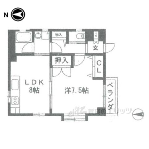 小山上初音町54-4(2LDK/1階)の間取り写真