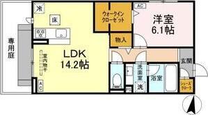 ジョイハイツ(1LDK/1階)の間取り写真